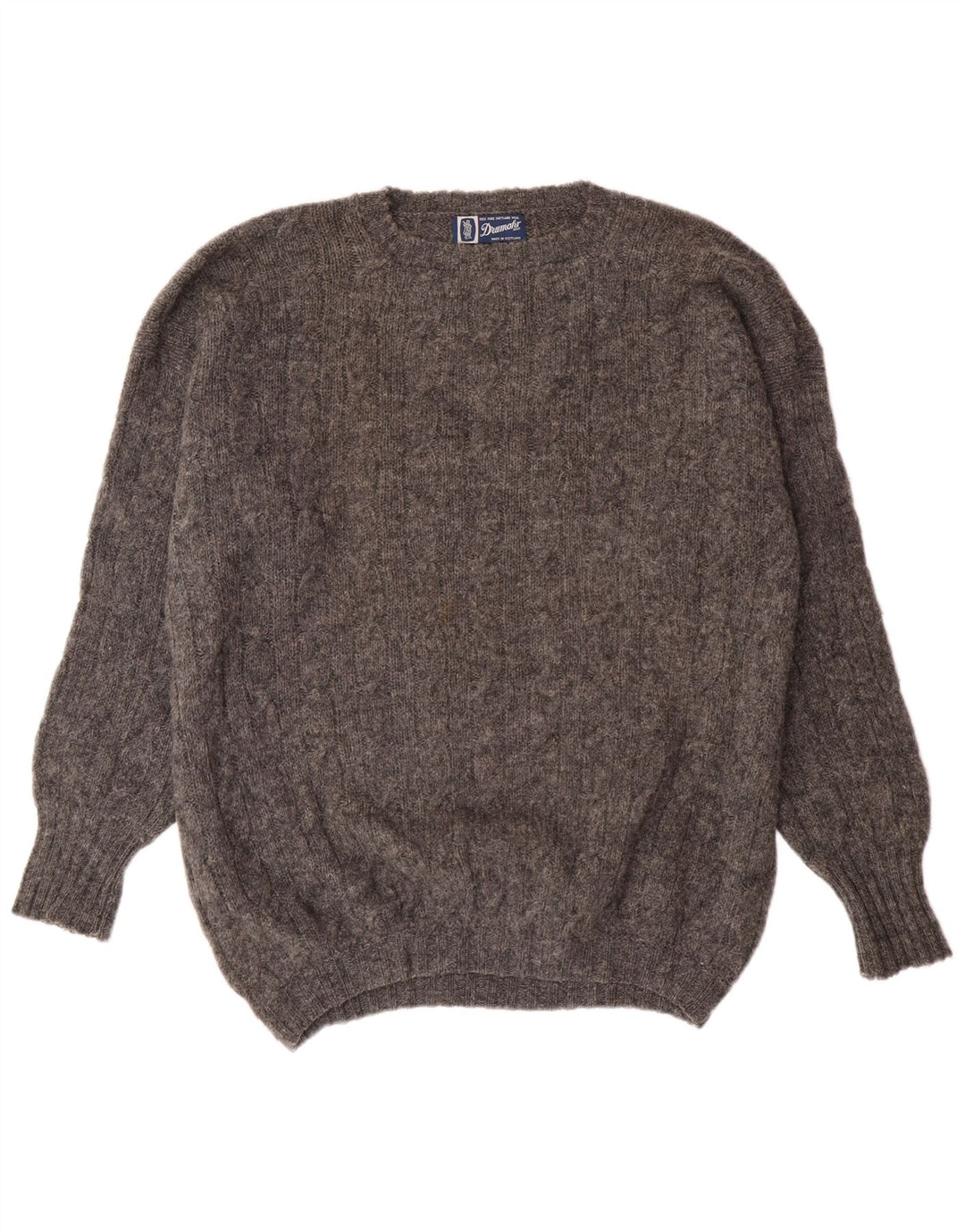 Pulover Drumohr pentru bărbați, cu gât crew, XL, lână gri