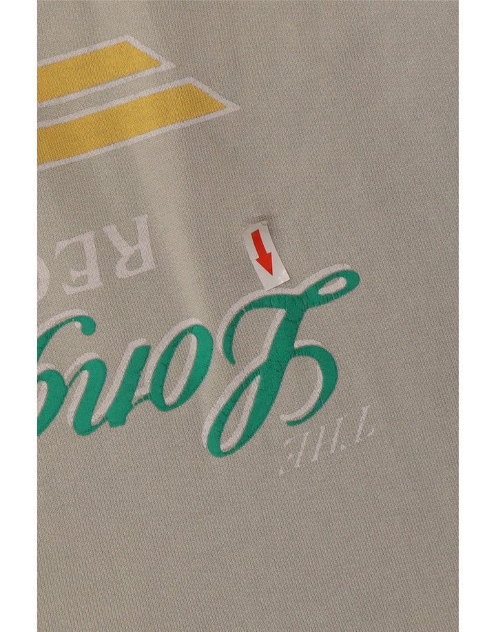 RIFLE Hanorac grafic pentru bărbați Pulover mare bumbac gri