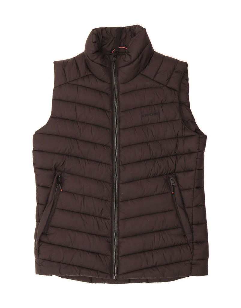 SUPERDRY Mens Padded Gilet UK 38 Medium Black Nylon Vintage Superdry and Second-Hand Superdry from Messina Hembry 