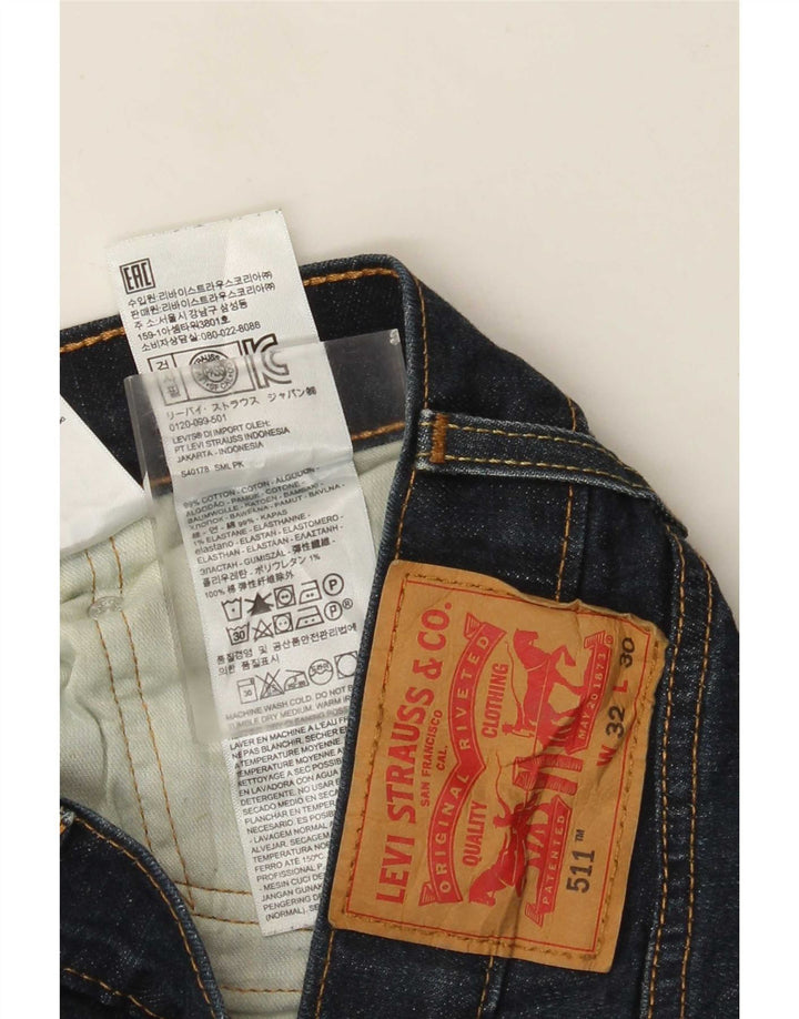Blugi pentru bărbați Levi's 511 Slim W32 L30 Bumbac bleumarin