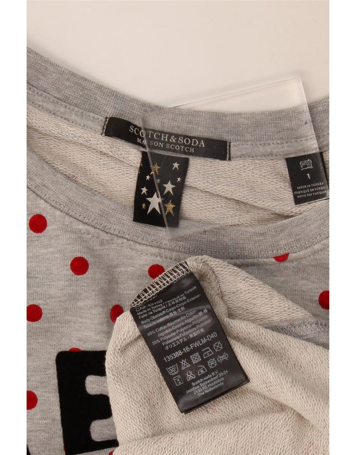 SCOTCH & SODA Pulover supradimensionat pentru femei US 1 XS Gri cu buline