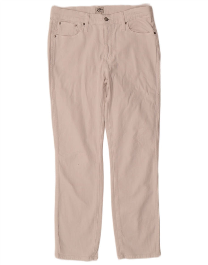 Pantaloni casual drepti pentru femei J. Crew L29 L28 alb