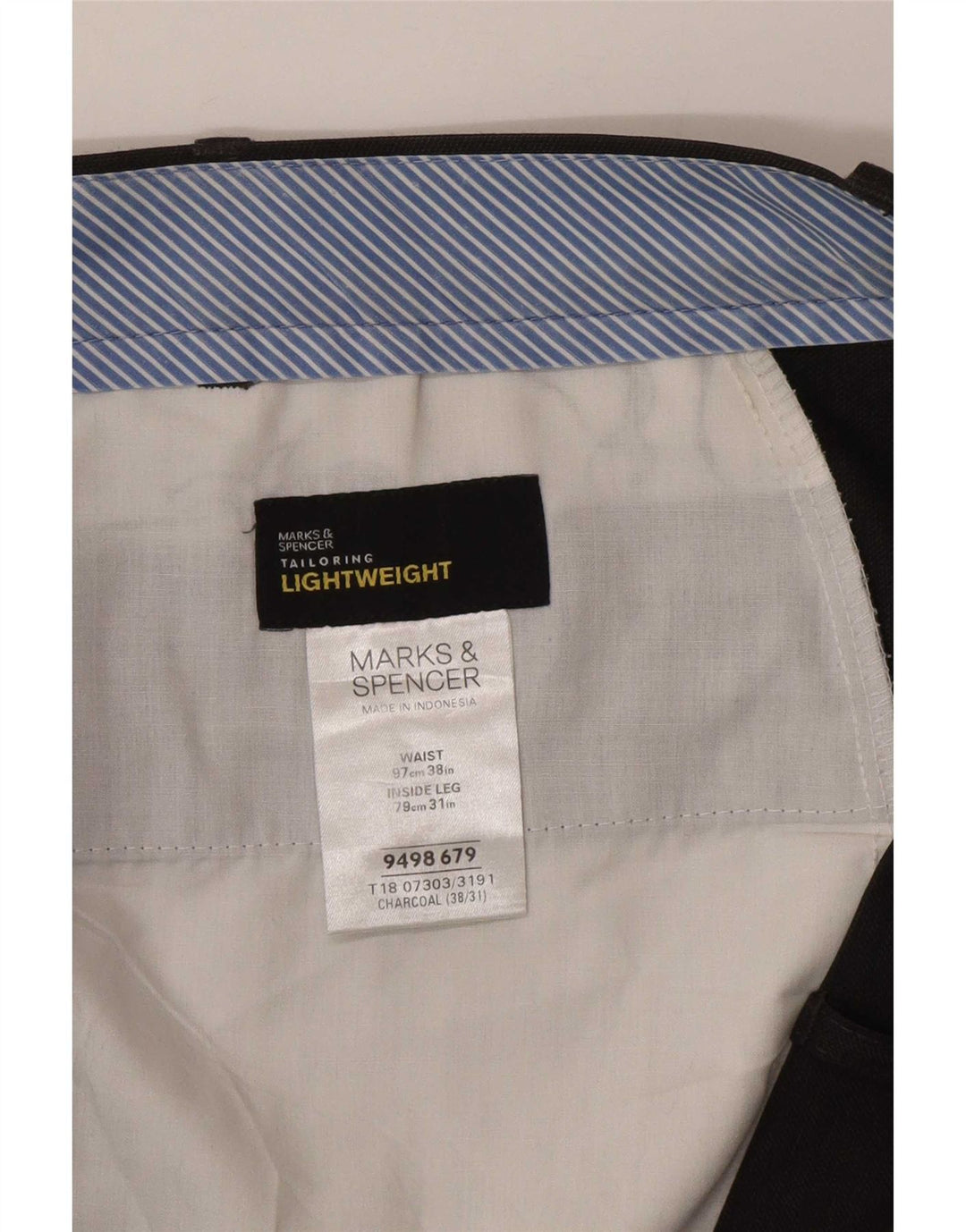Marks & Spencer Pantaloni drepți pentru bărbați L38 L31 Poliester gri