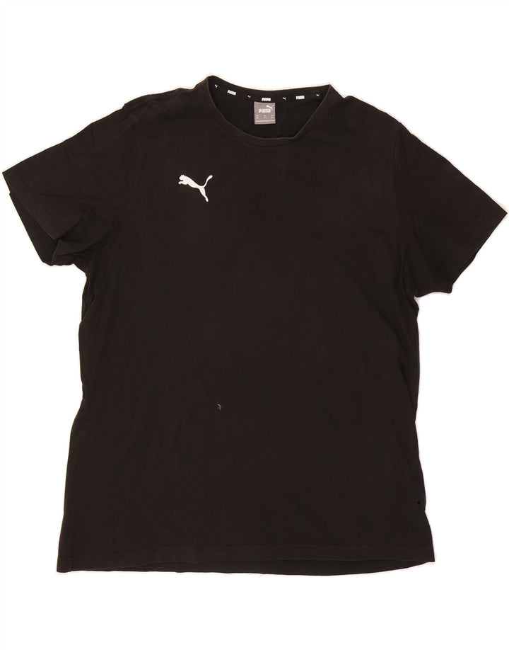 PUMA Mens T-Shirt Top 2XL Black Vintage Puma and Second-Hand Puma from Messina Hembry 