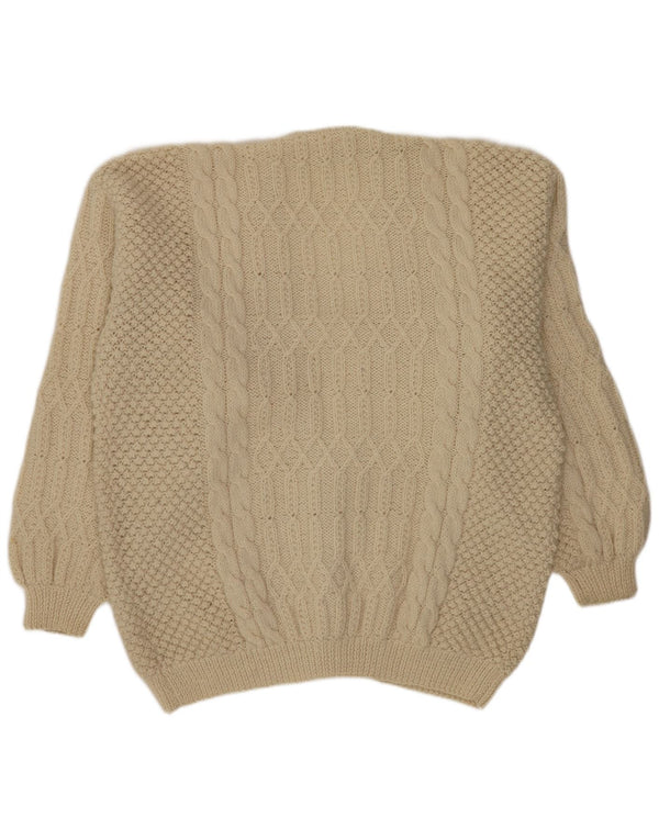 Cardigan Vintage pentru bărbați, XL, alb