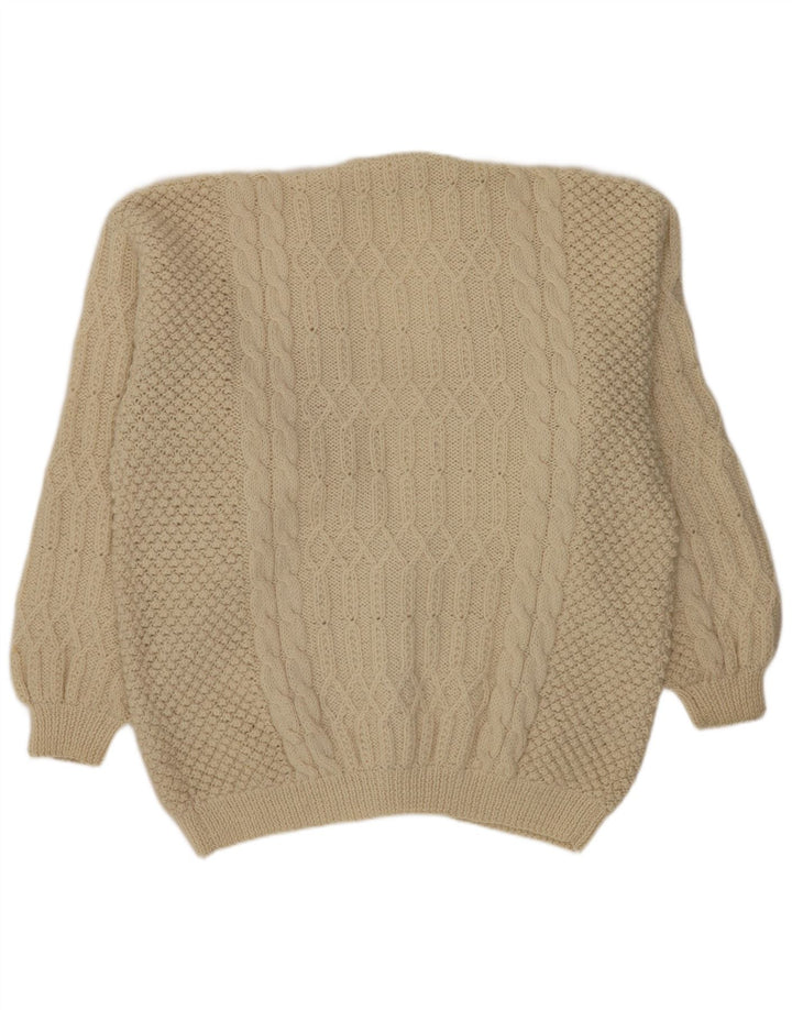 Cardigan Vintage pentru bărbați, XL, alb