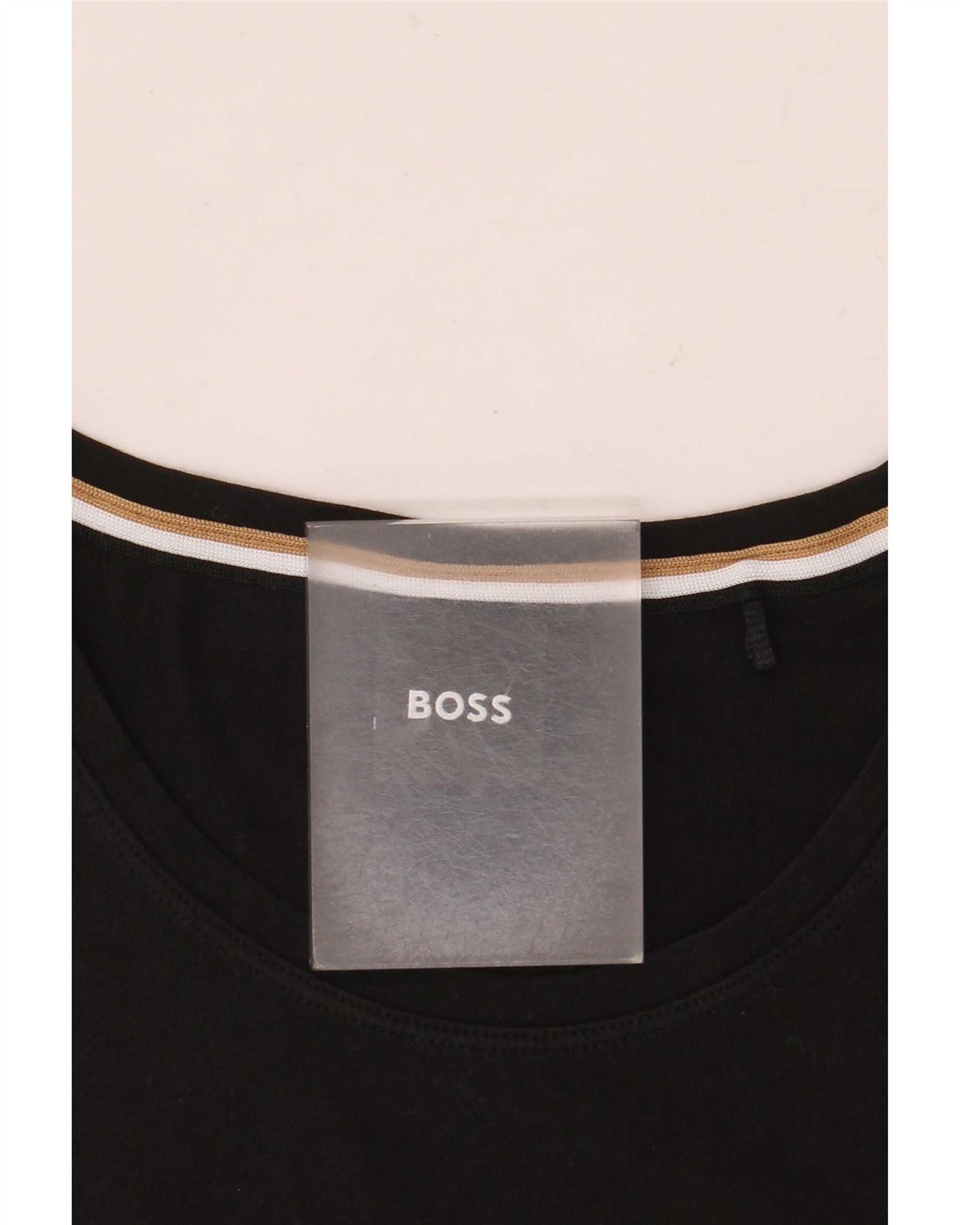 Tricou pentru bărbați Hugo Boss Top mediu din bumbac negru