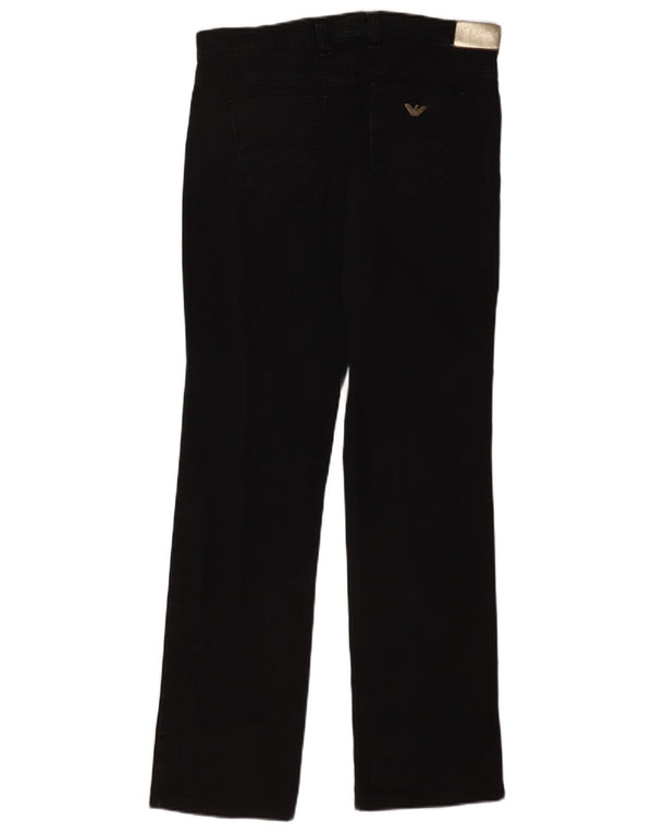 Blugi drepti pentru femei Armani W31 L31 bumbac negru