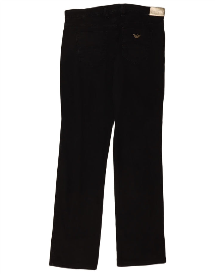 Blugi drepti pentru femei Armani W31 L31 bumbac negru