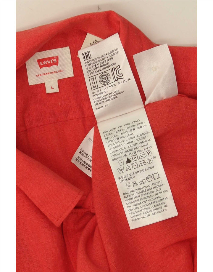 Cămașă cu mânecă scurtă Levi's pentru bărbați, in roșu mare