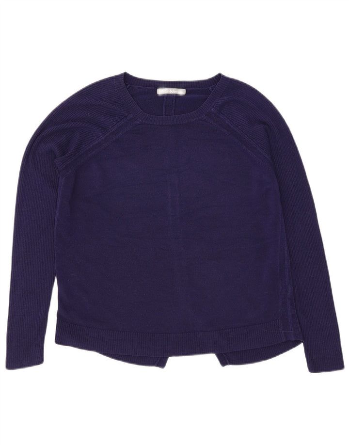 Pulover pentru femei Marks & Spencer cu decolteu cu barca UK 12 Medium Bleumarin