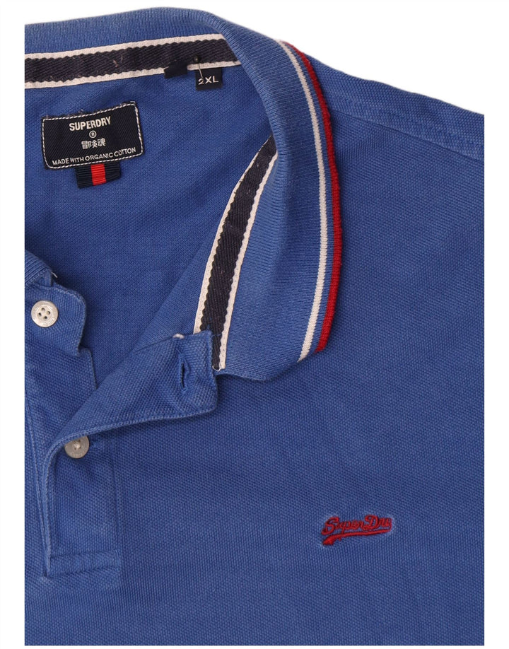 Tricou polo pentru bărbați Superdry 2XL, bumbac albastru