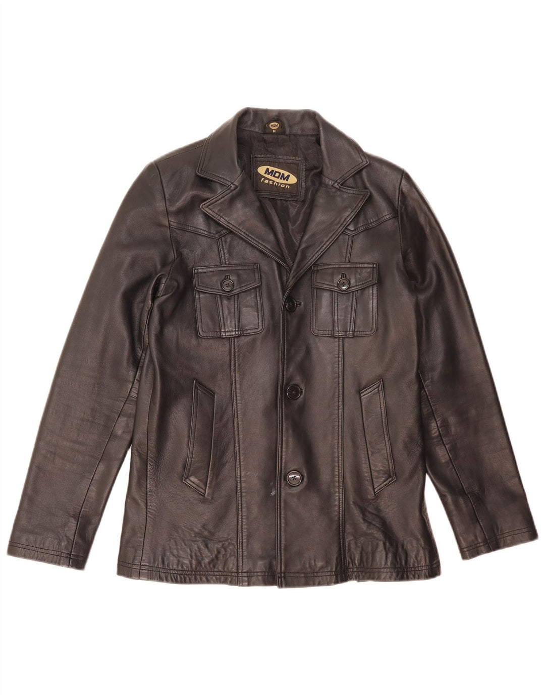 Jachetă de piele pentru bărbați MDM UK 38 Medium Black Leather