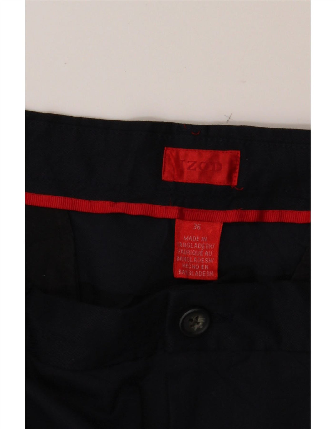 IZOD Mens Pegged Chino Shorts W36 Large Navy Blue Polyester Vintage Izod and Second-Hand Izod from Messina Hembry 
