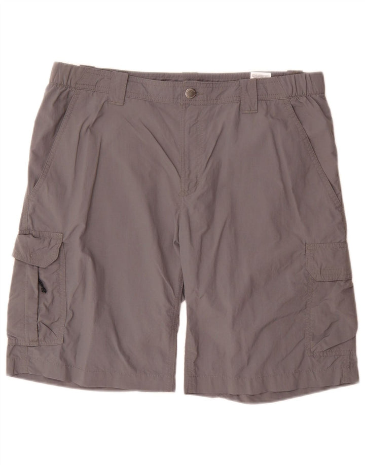 Pantaloni scurți cargo Columbia pentru bărbați W36 Large, gri din nailon