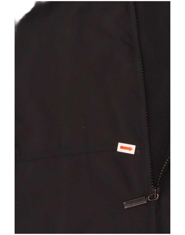 Trening pentru bărbați Adidas cu mânecă scurtă, jachetă de top, poliester negru mic