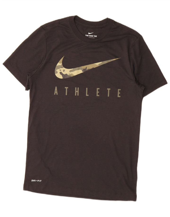 Tricou grafic Nike Dri Fit pentru bărbați Top mic poliester negru