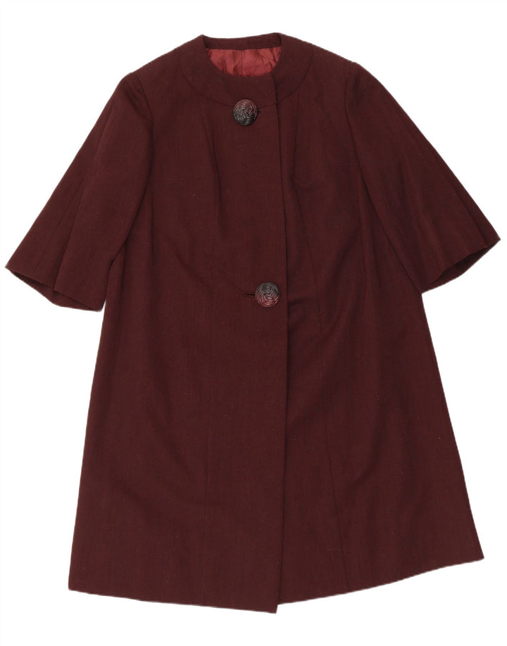 Pardesiu pentru femei VINTAGE UK 14 Maroon mediu