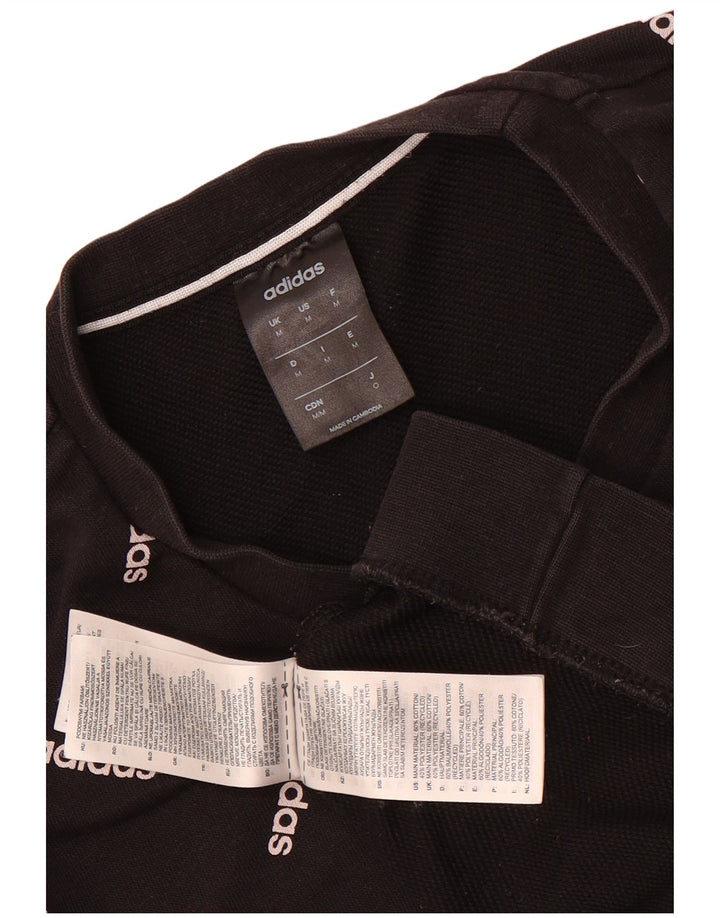Hanorac grafic pentru bărbați Adidas Jumper mediu din bumbac negru