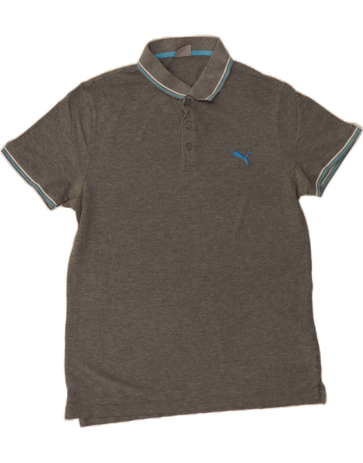 PUMA Mens Polo Shirt Large Grey Cotton Vintage Puma and Second-Hand Puma from Messina Hembry 