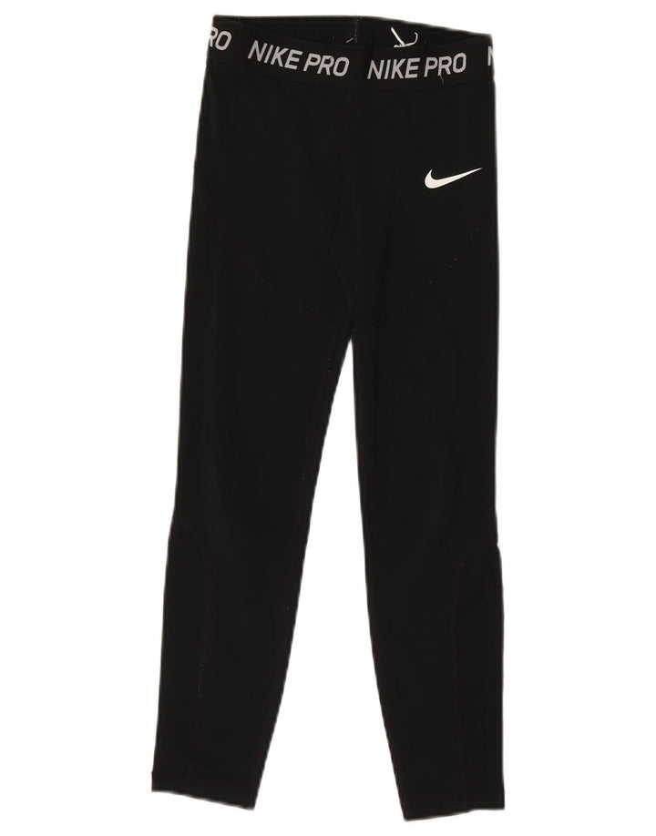 Jambiere grafice pentru fete NIKE 9-10 ani negru