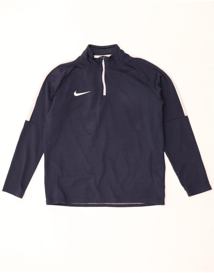 Trening pentru bărbați Nike Dri Fit Pullover Top, mediu, bleumarin, color block