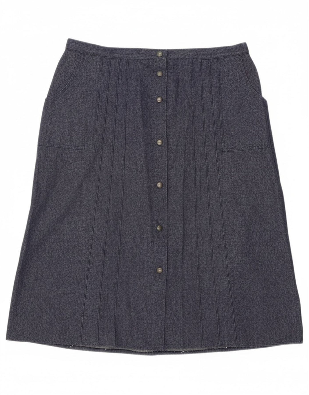 Fusta A-Line pentru femei Vintage W34 Large Blue
