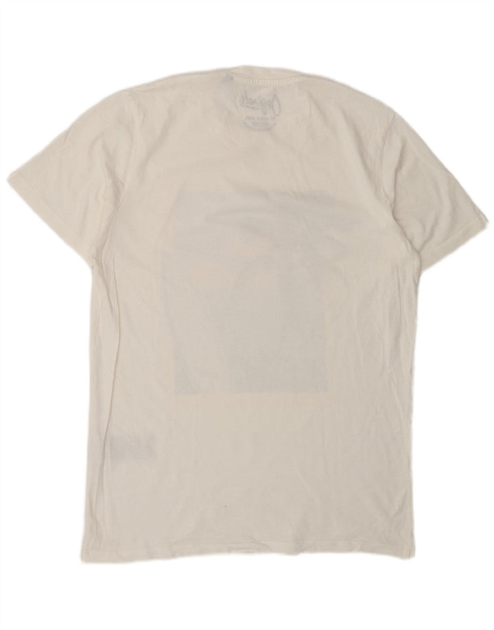 Tricou cu grafic Jack & Jones pentru bărbați Top mediu din bumbac alb