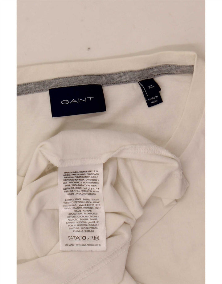 Tricou grafic pentru bărbați Gant Top XL Bumbac alb