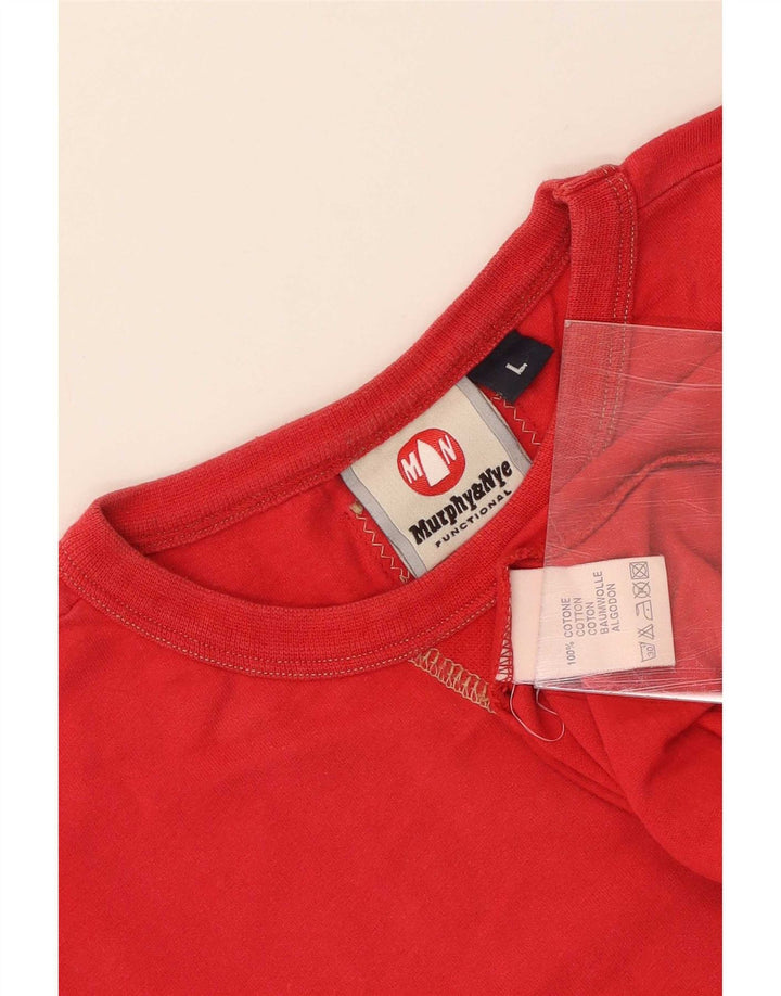 Murphy & Nye Tricou grafic pentru bărbați Top mare bumbac roșu