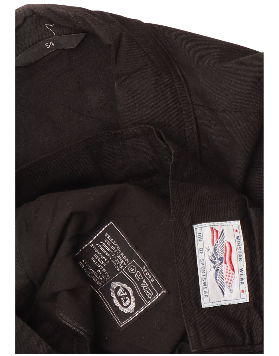 C & A Jachetă Bomber Militară Bărbați EU 54 2XL Bumbac Negru