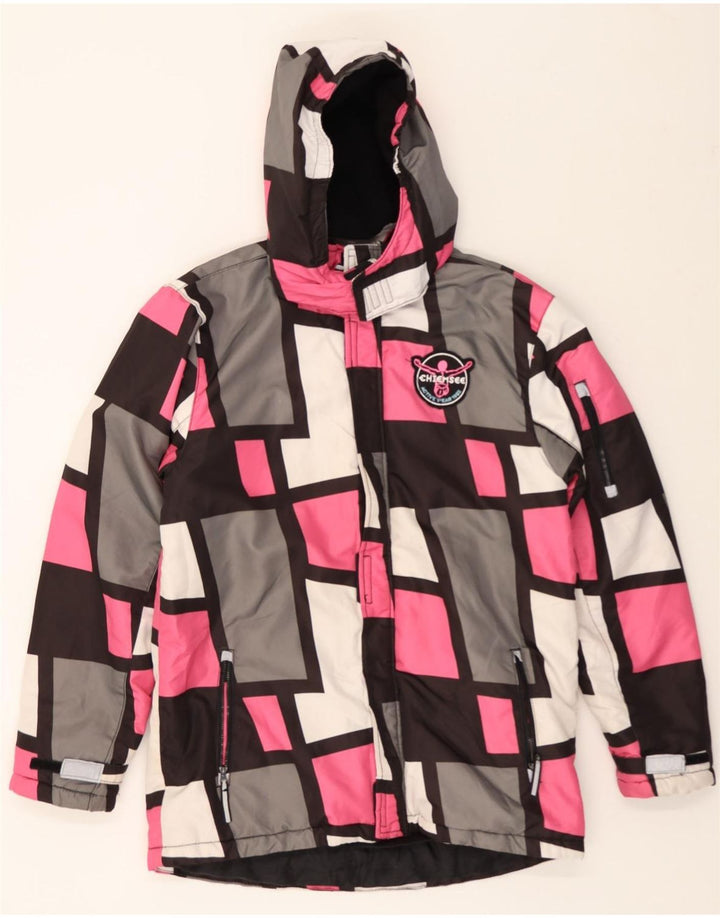 CHIEMSEE Boys Windbreaker Jacket 15-16 Years Multicoloured Geometric Vintage Chiemsee and Second-Hand Chiemsee from Messina Hembry 