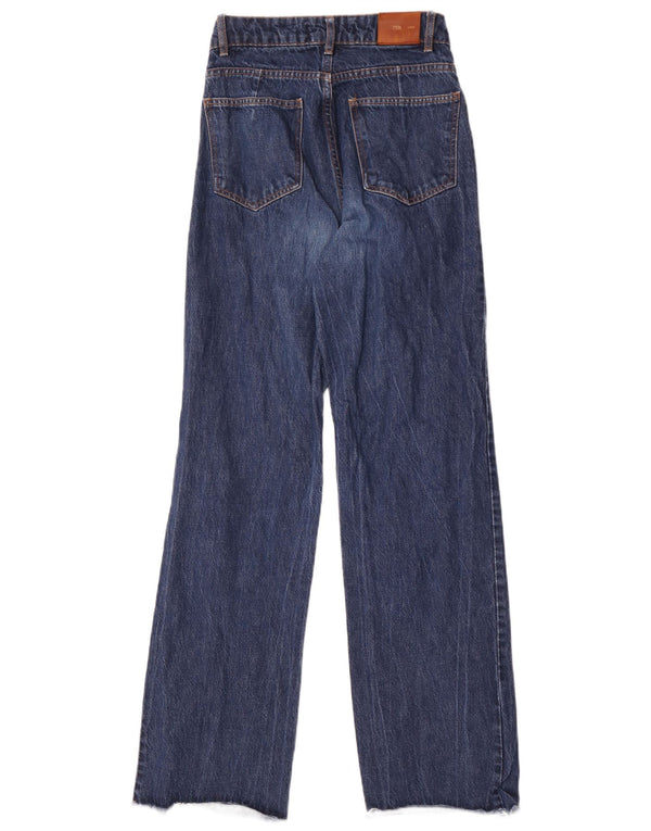 Blugi Zara femei cu talie înaltă cu picioare largi EU 36 XS W26 L33 Bumbac bleumarin