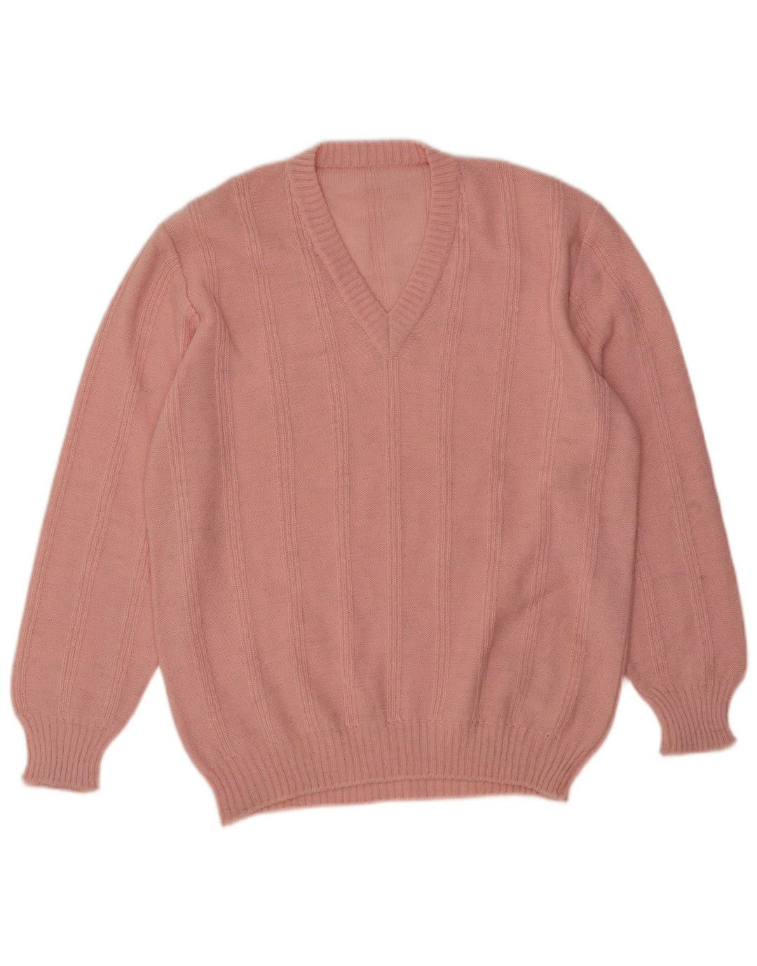 VINTAGE Pulover cu decolteu în V pentru femei UK 18 XL roz