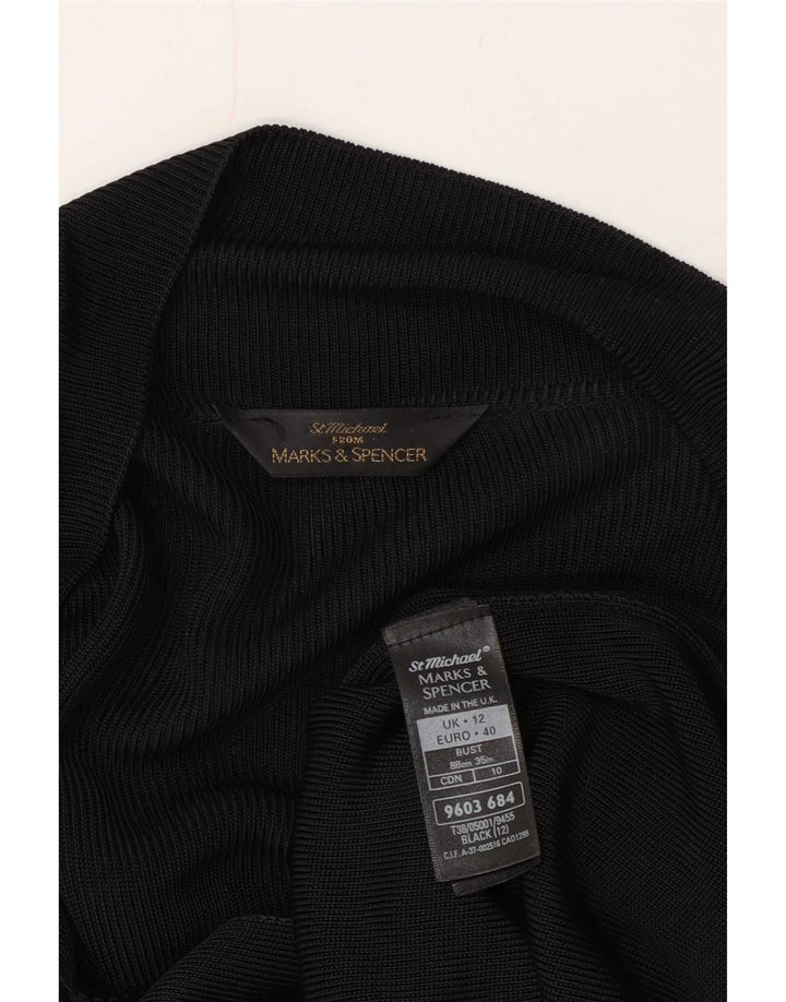 Pulover Marks & Spencer pentru femei See Through Cardigan UK 12 Medium Black