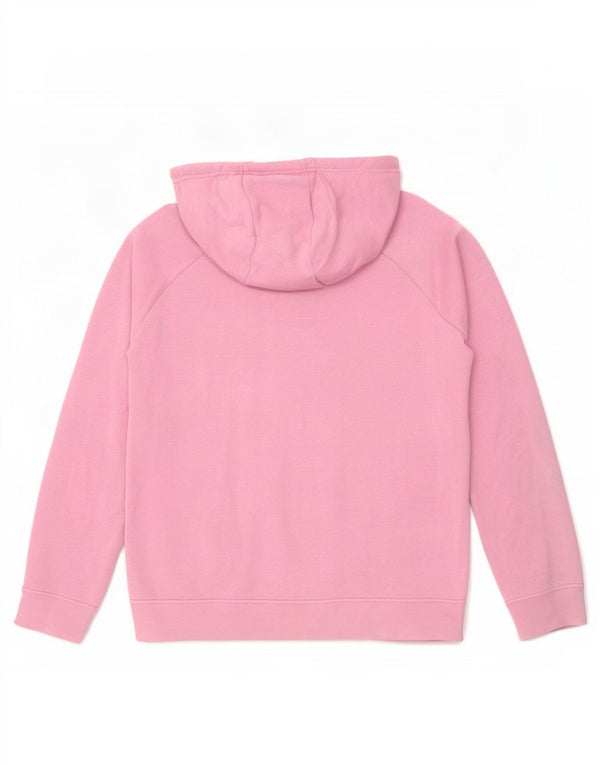 Pulover Nike pentru femei, cu formă relaxată, cu fermoar, bumbac, roz mediu, UK 14