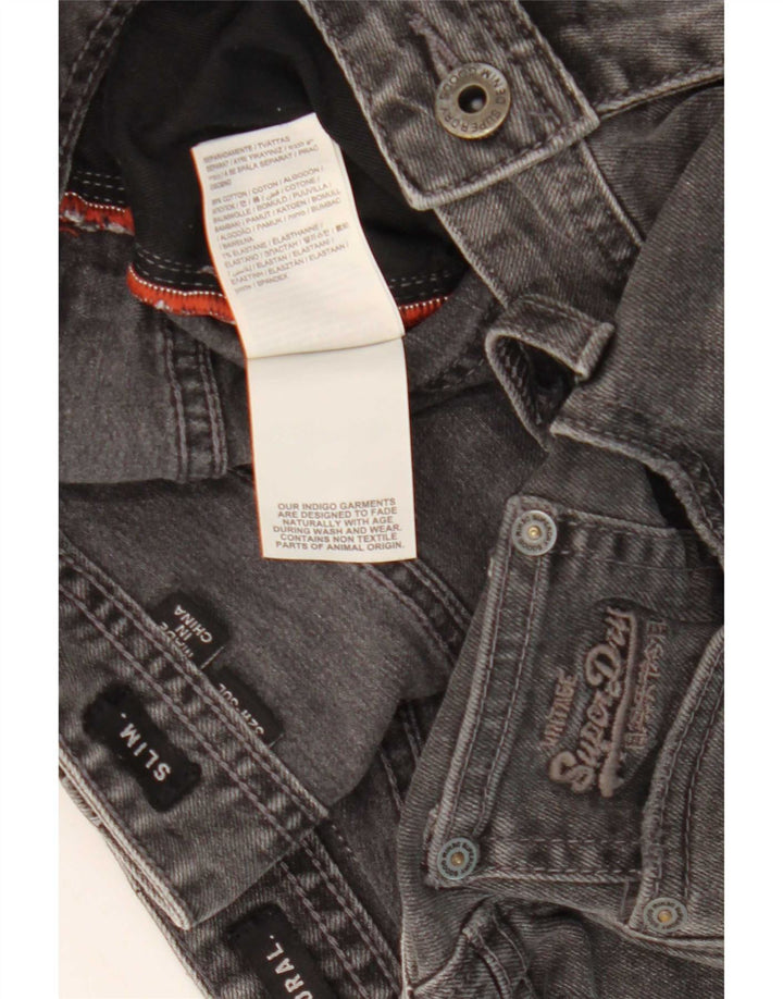 Pantaloni scurți Superdry Corporal Slim Denim W32 Bumbac Gri mediu
