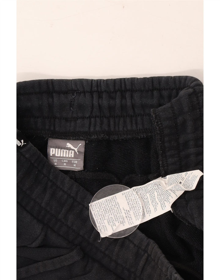 Pantaloni scurți sport Puma pentru bărbați, bumbac mediu negru