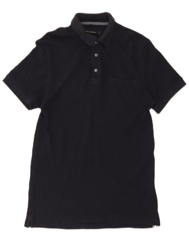 Tricou polo obișnuit pentru bărbați French Connection, bumbac albastru bleumarin mediu