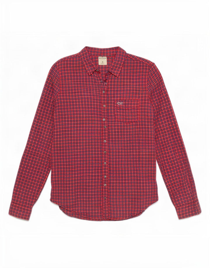 Cămașă pentru femei Hollister Flannel UK 12 Medium Red Check Bumbac