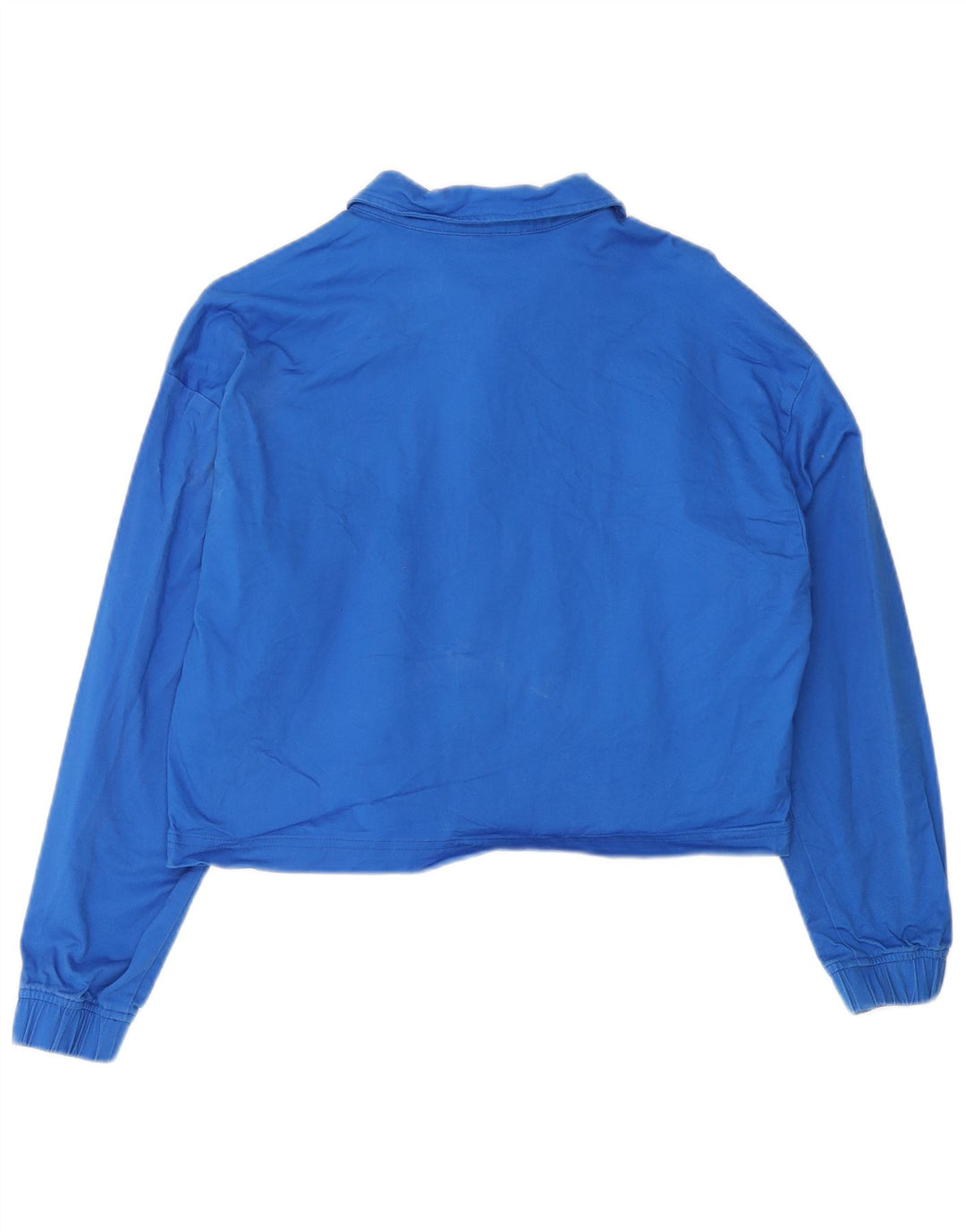 Jachetă bomber crop pentru femei PUMA UK 14, bumbac albastru mediu