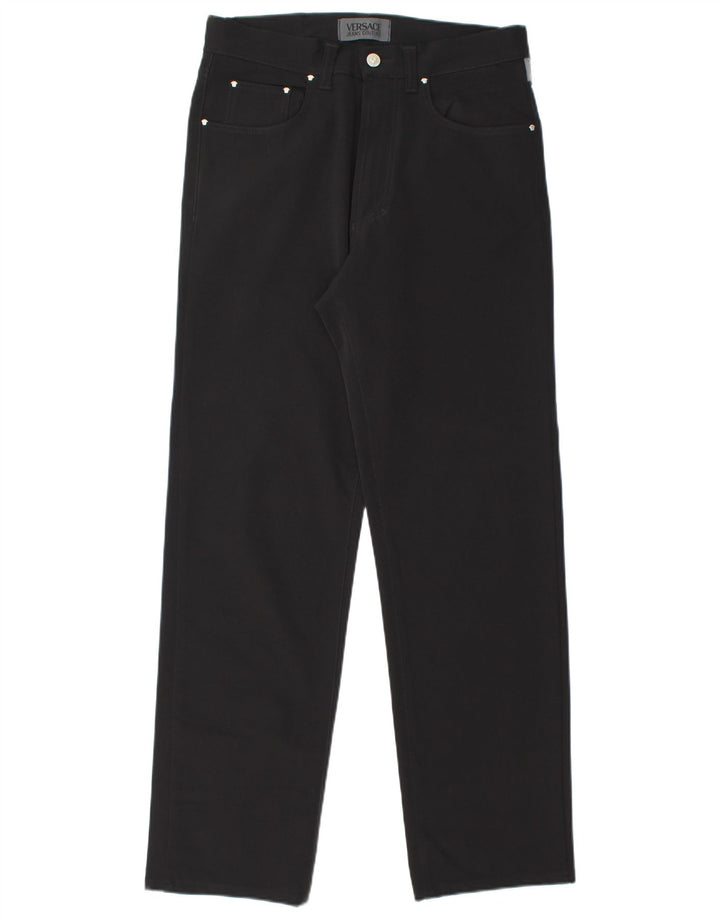 Pantaloni casual drepti pentru bărbați Versace W33 L31 Poliamidă neagră