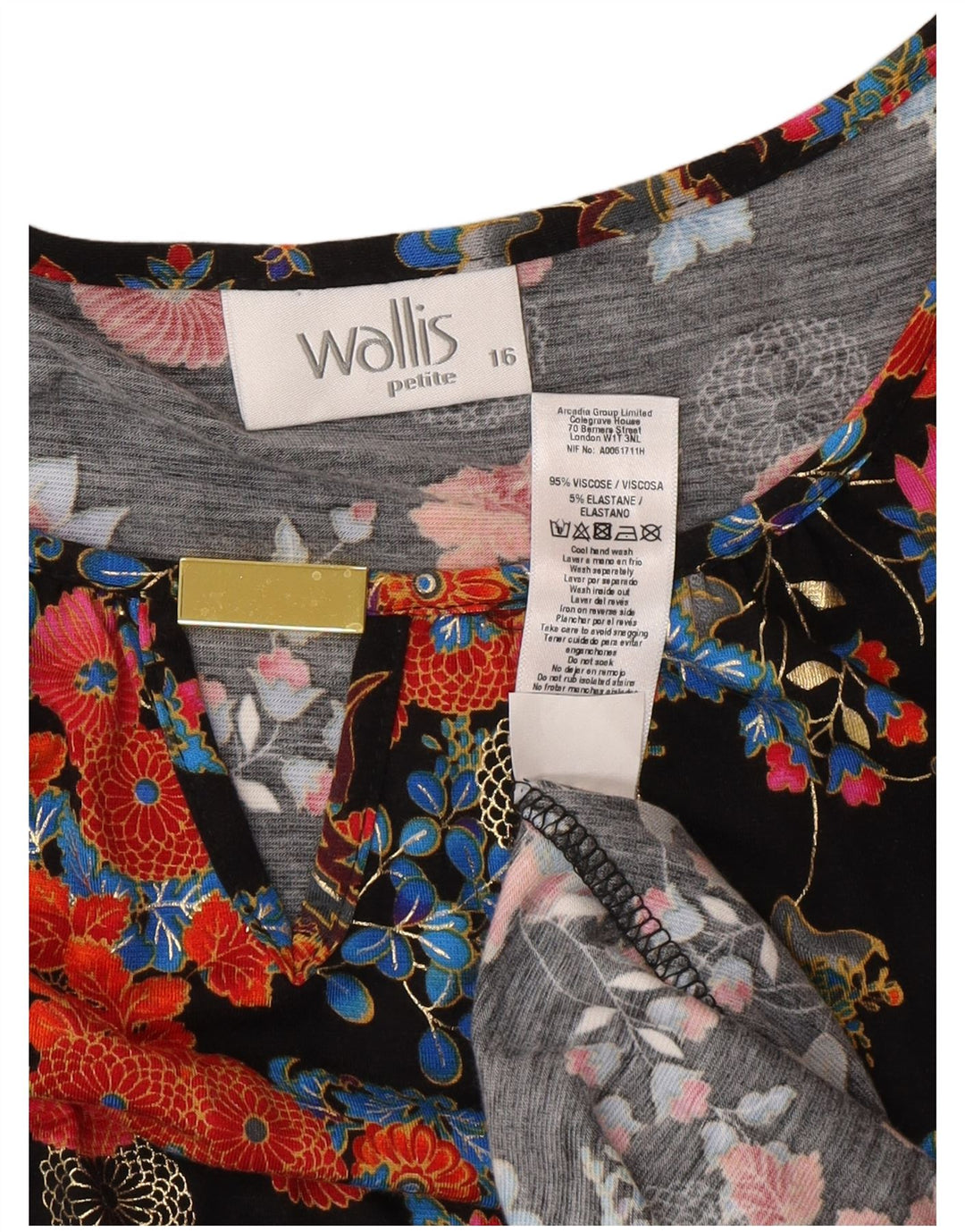 Rochie Wrap pentru femei Wallis UK 16, mare, multicoloră, florală, viscoză