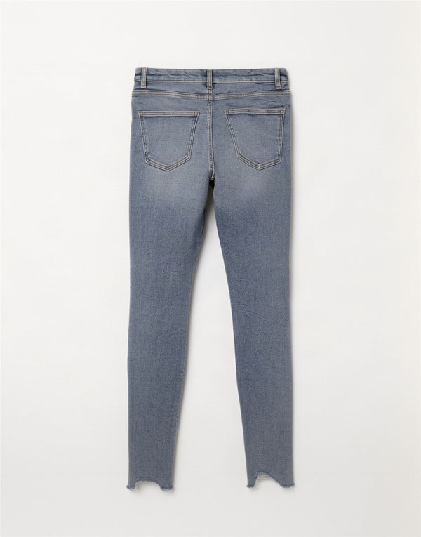 Blugi skinny distressed pentru femei Zara EU 38 Mici L28 L30 Bumbac albastru