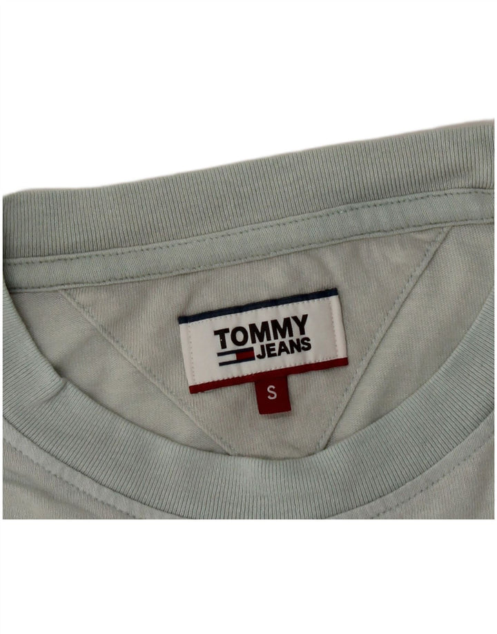 TOMMY HILFIGER Mens Graphic T-Shirt Top Small Turquoise
