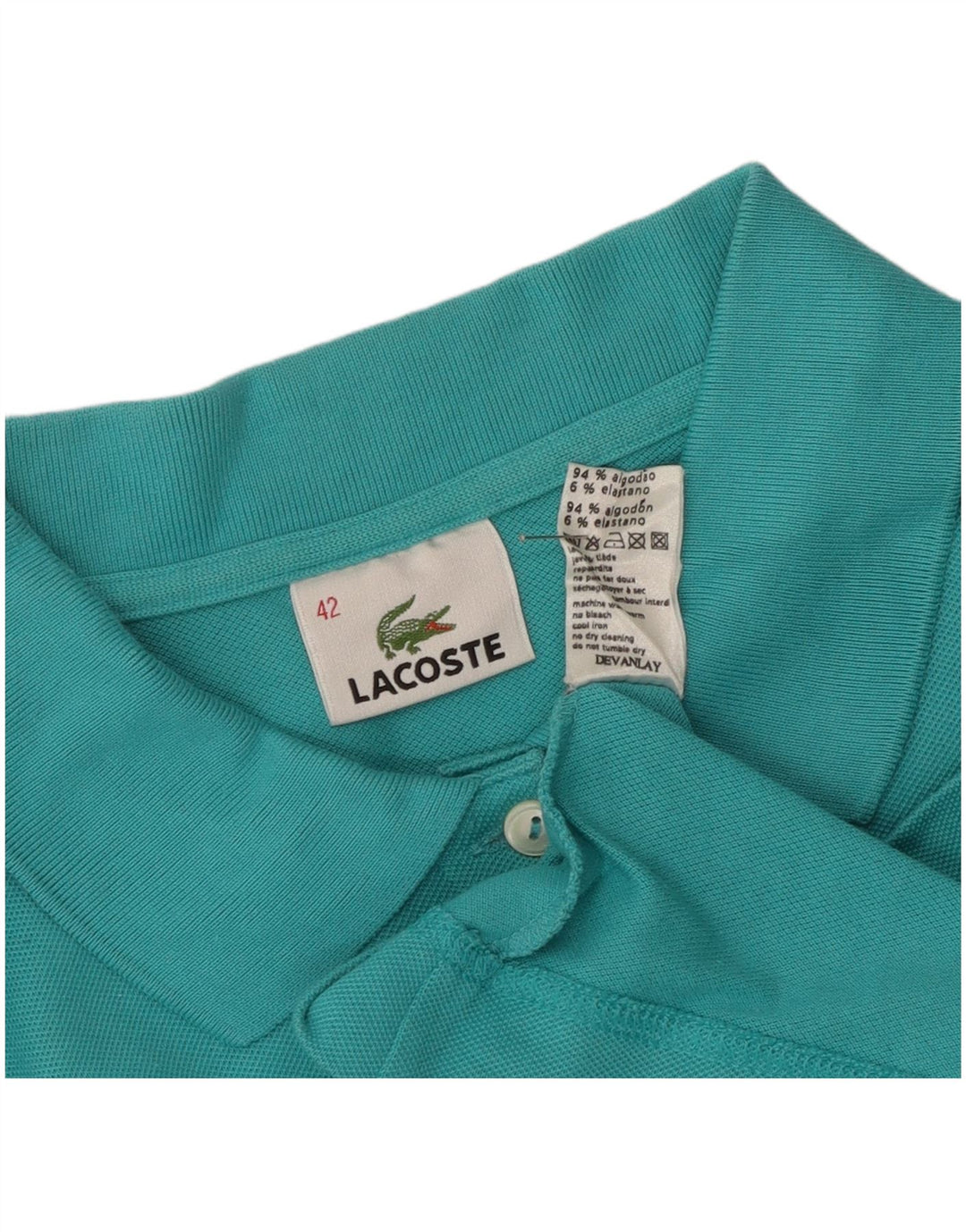 Tricou polo Lacoste pentru femei Mărimea 42 Bumbac albastru mare