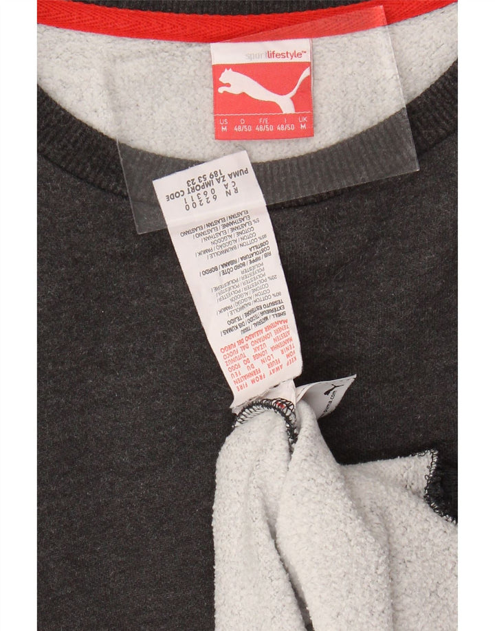 Pulover PUMA pentru bărbați, bumbac, gri mediu