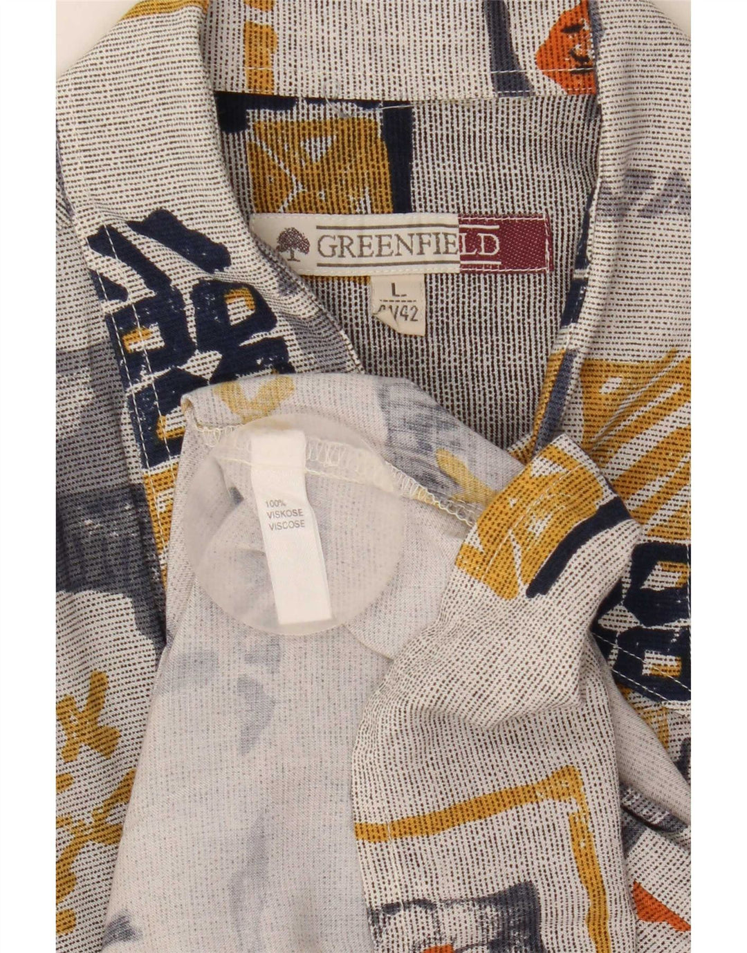 Cămașă cu mânecă scurtă pentru bărbați Greenfield Mărimea 41/42 mare, multicoloră, mozaic