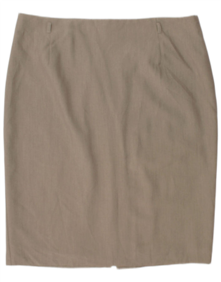 Fusta creion pentru femei Marks & Spencer UK 20 2XL W42 Bej Poliester