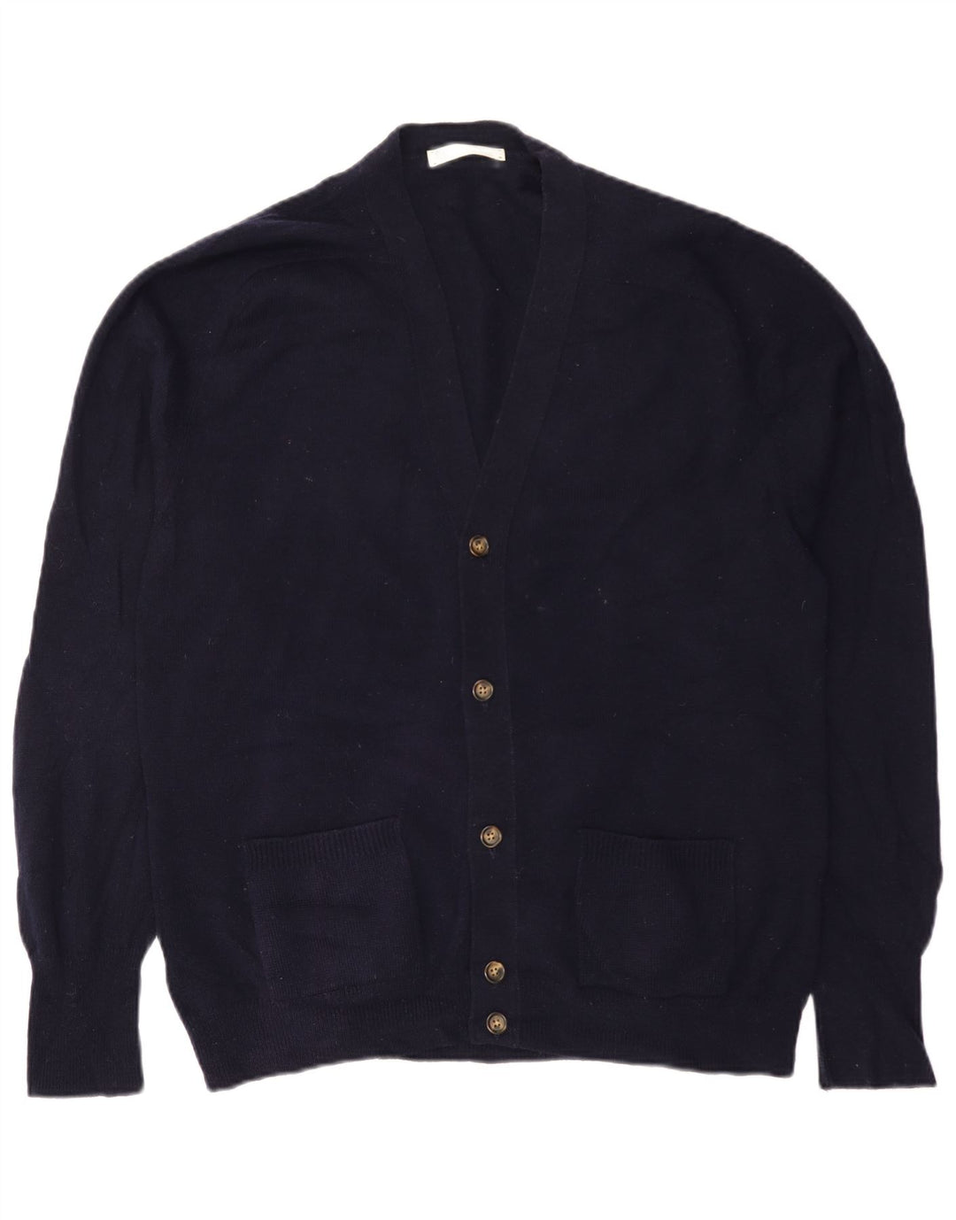 Pulover cardigan pentru bărbați Marks & Spencer IT 52/54 mare, bleumarin, lână de miel